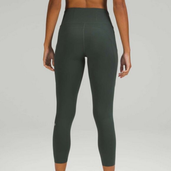 NWOT Lululemon Fast Free High-Rise crop 23” Size 12 Nulux Smoked Spruce Leggings - Picture 2 of 2